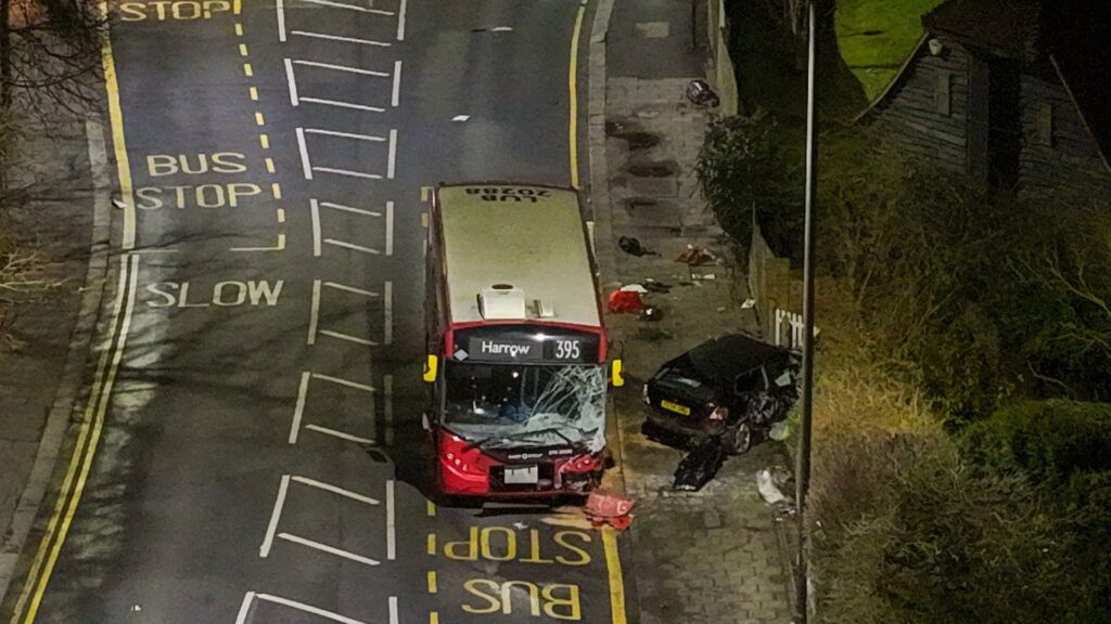 One dead and three injured in crash involving London bus