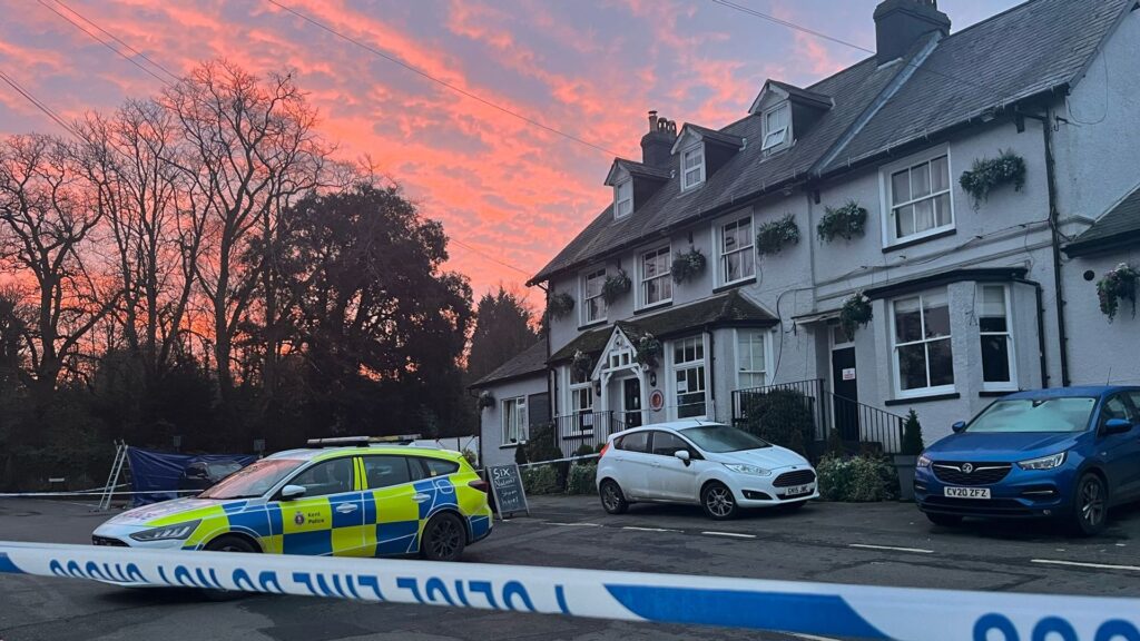 Manhunt under way after woman seriously injured in Valentine’s Day ‘shooting’ at village pub