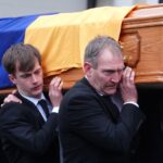 Leading horseracing figures join mourners at funeral of jockey, 24, who died after fall