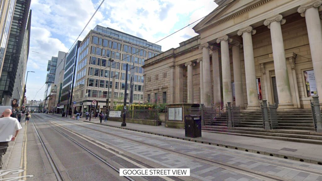 Girl, 3, dies after tram and van crash in Manchester