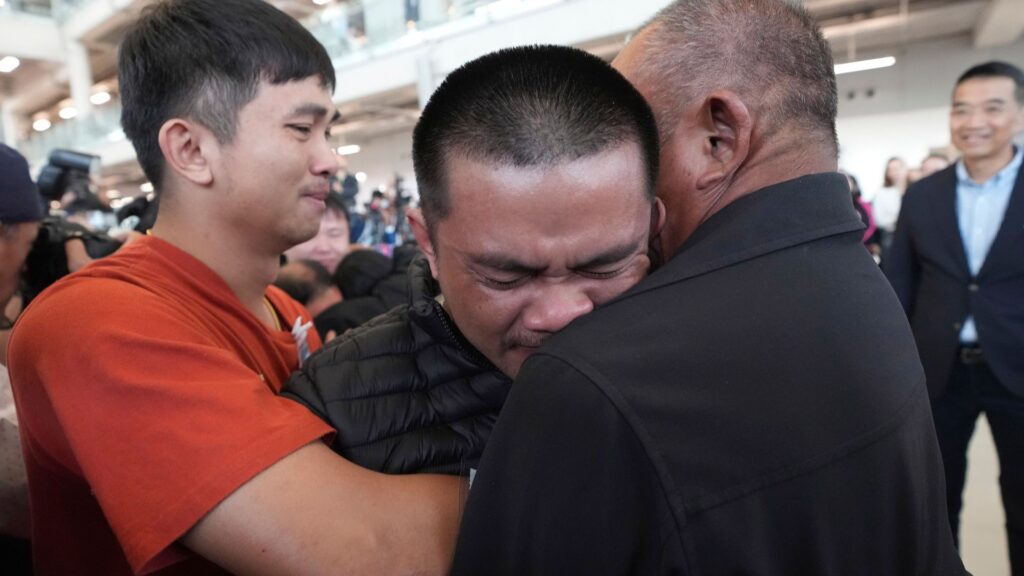 Emotional scenes as freed Thai hostages ‘feel grateful’ to be back home