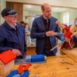 Prince William shown how to make ‘tree hugger’ during Scotland trip