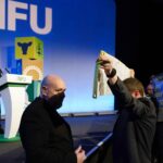 Protesters interrupt environment secretary’s speech to farmers’ conference