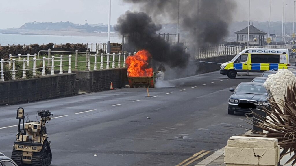 Bomb squad carries out controlled burn of explosive chemicals found in St Leonards home