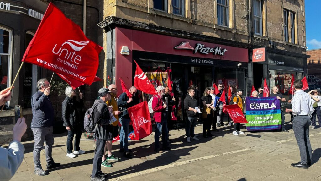 Pizza Hut franchisee accused of ‘wage theft’ as workers stage protest